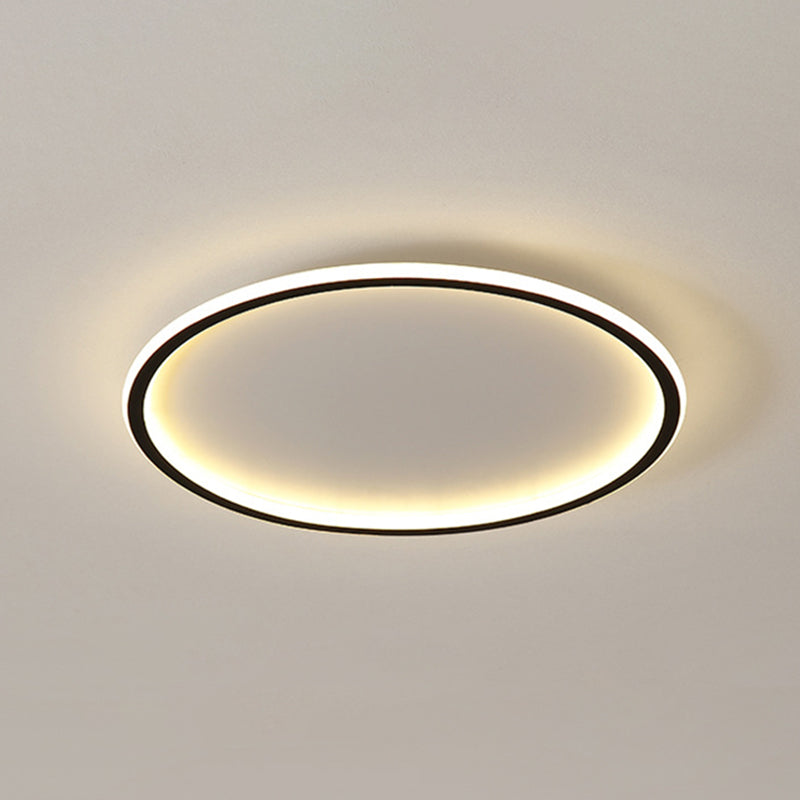 Ronde inbouwlampen Eigentijds aluminium plafondmontagearmatuur voor woonkamer