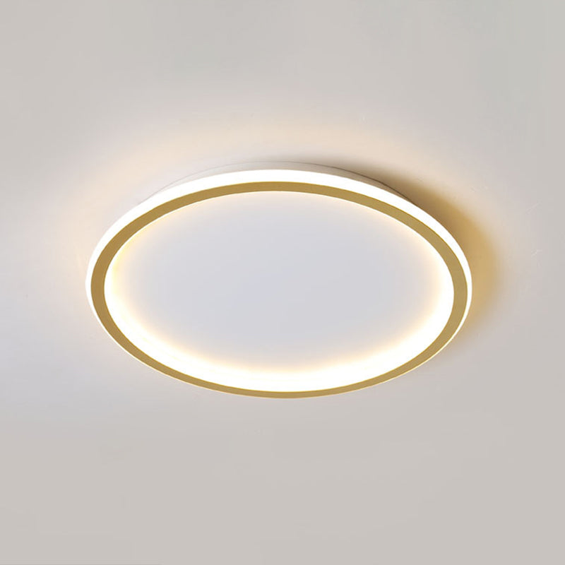 Ronde inbouwlampen Eigentijds aluminium plafondmontagearmatuur voor woonkamer