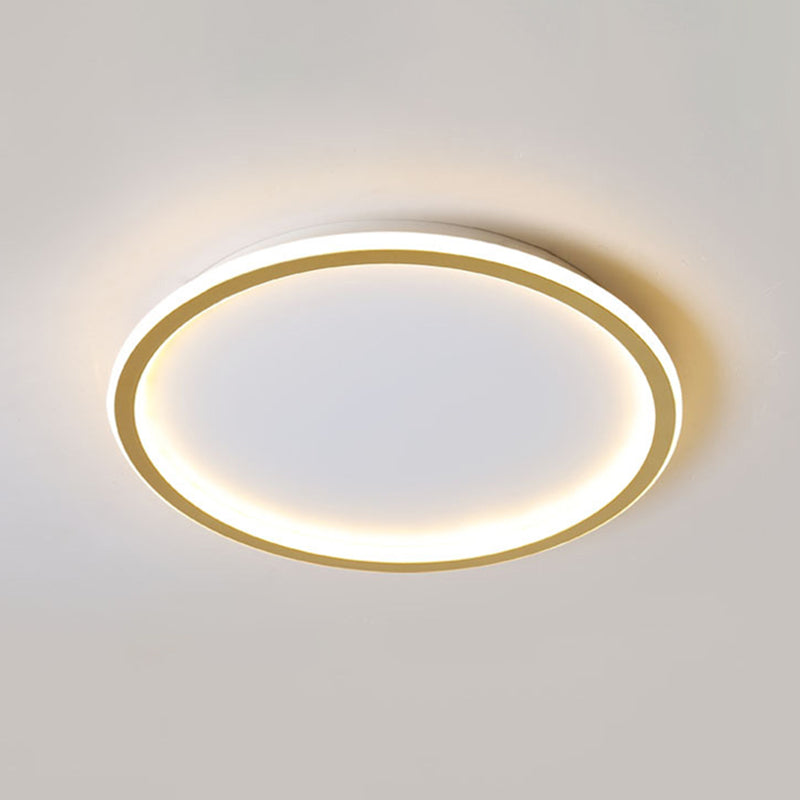 Ronde inbouwlampen Eigentijds aluminium plafondmontagearmatuur voor woonkamer