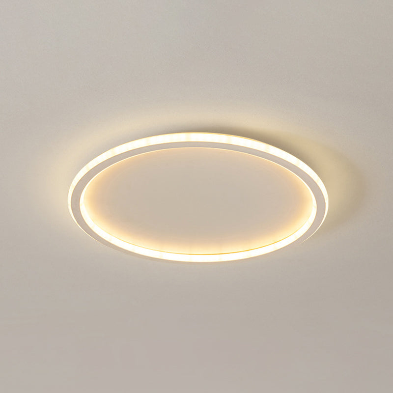 Round Flushmount Lights Contemporary Aluminum Ceiling Mounted Fixture for Living Room