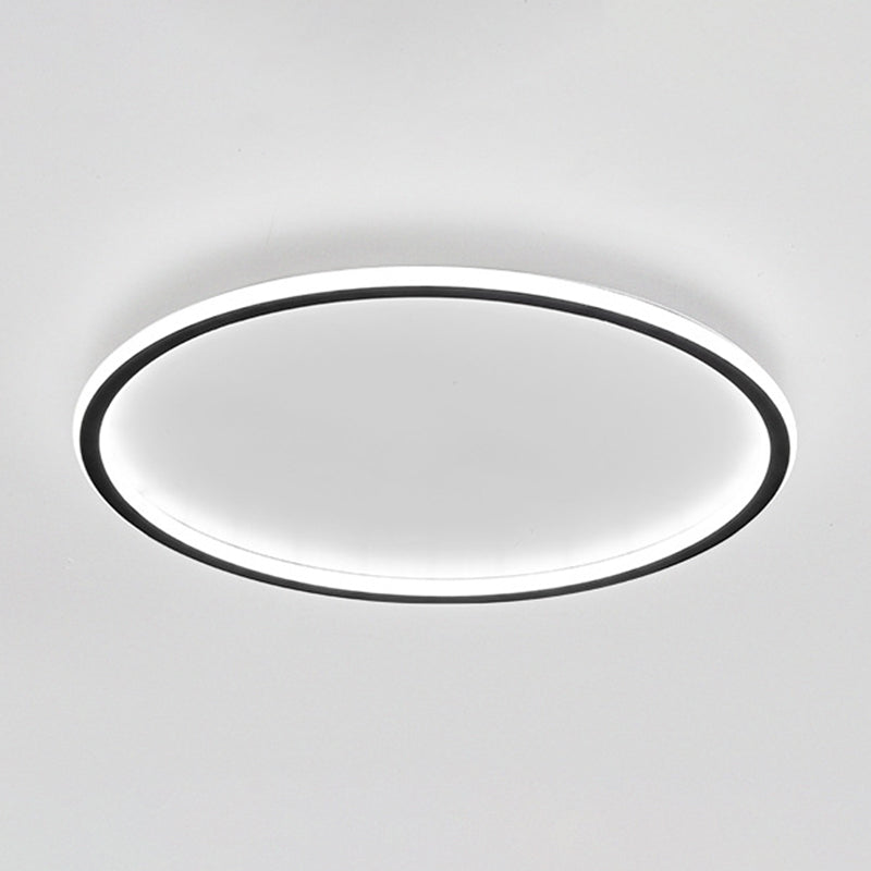 Ronde inbouwlampen Eigentijds aluminium plafondmontagearmatuur voor woonkamer