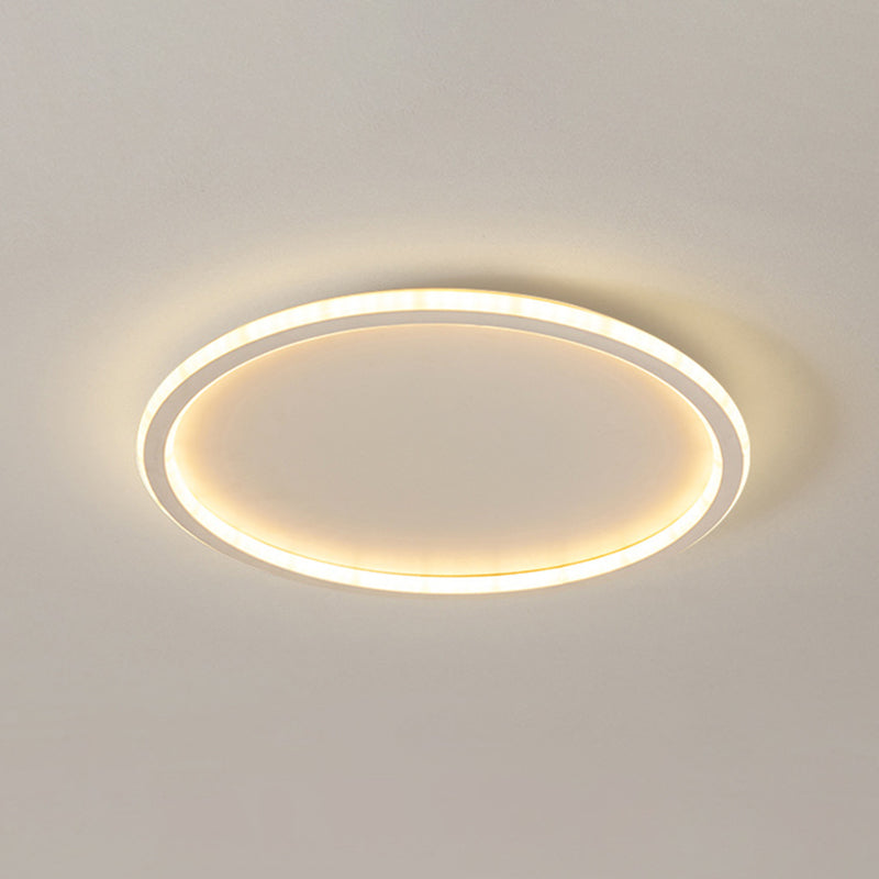Ronde inbouwlampen Eigentijds aluminium plafondmontagearmatuur voor woonkamer