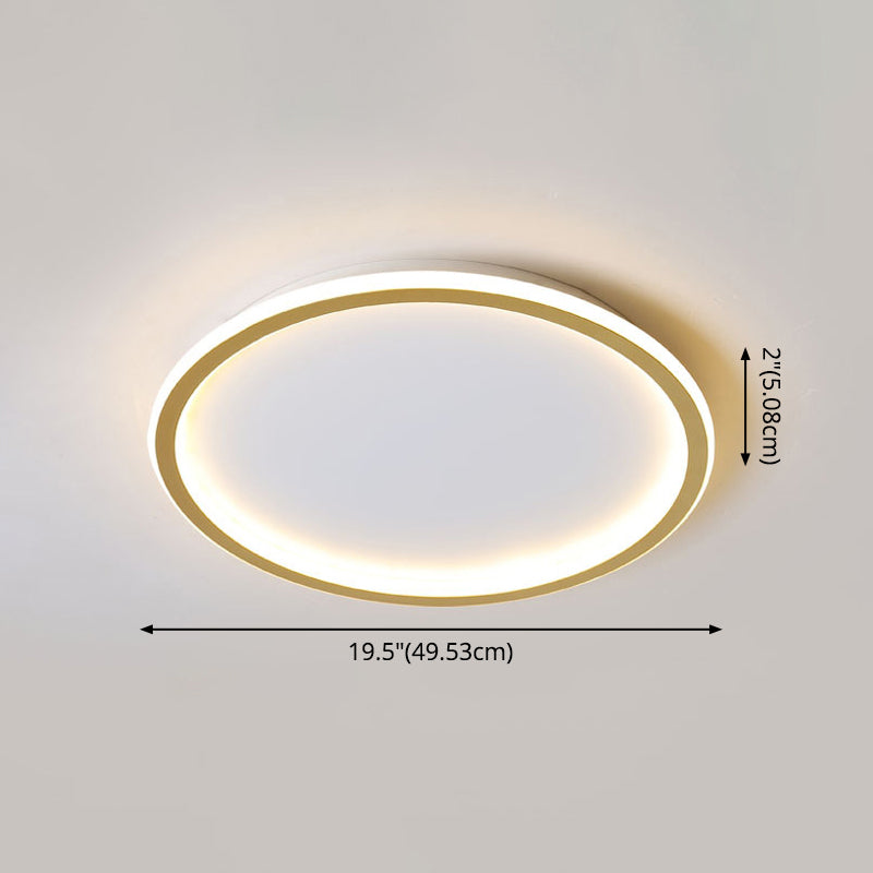 Ronde inbouwlampen Eigentijds aluminium plafondmontagearmatuur voor woonkamer