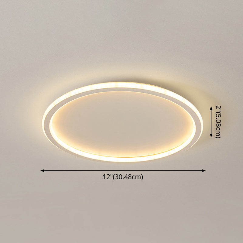 Ronde inbouwlampen Eigentijds aluminium plafondmontagearmatuur voor woonkamer