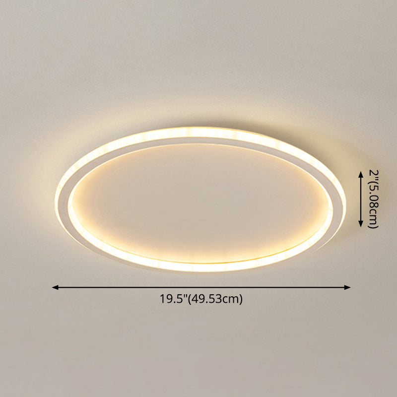 Ronde inbouwlampen Eigentijds aluminium plafondmontagearmatuur voor woonkamer