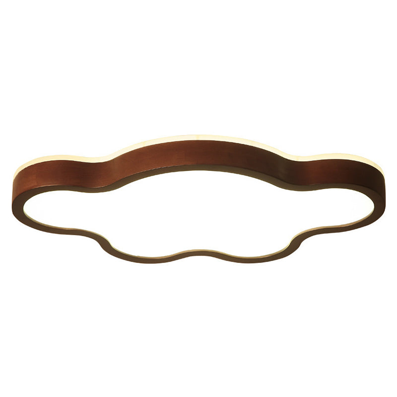 Plafonnier étoile 1 lumière en bois, spot nordique à encastrer pour chambre d'enfant