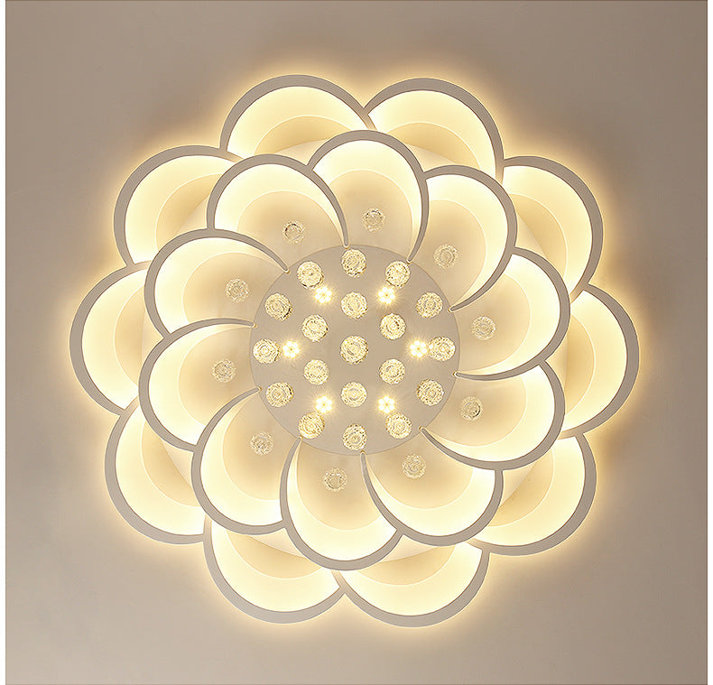 Flower Flush Mount Ceiling Light Fixture Contemporary Acrylic Ceiling Mount Light Fixture for Living Room