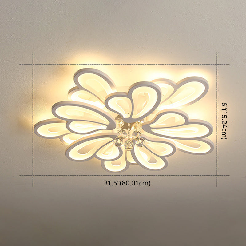 Blumenspüschleuter zeitgenössische Acryldecke montiert für Wohnzimmer