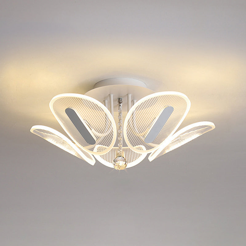Radial Flush Mount Ceiling Light Contemporary Metal Ceiling Light Fixtures for Bedroom