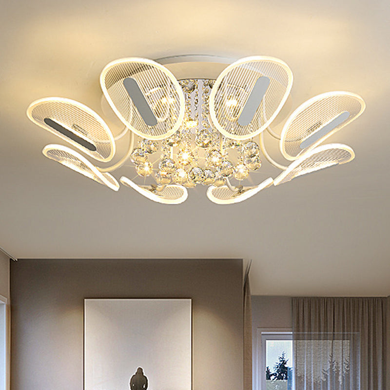 Radial Flush Mount Ceiling Light Contemporary Metal Ceiling Light Fixtures for Bedroom