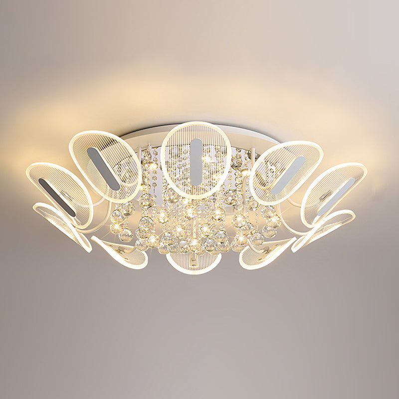 Radial Flush Mount Ceiling Light Contemporary Metal Ceiling Light Fixtures for Bedroom