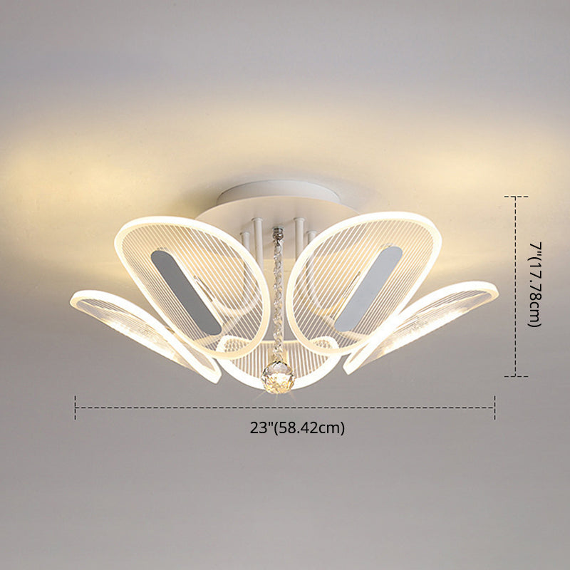 Radial Flush Mount Ceiling Light Contemporary Metal Ceiling Light Fixtures for Bedroom