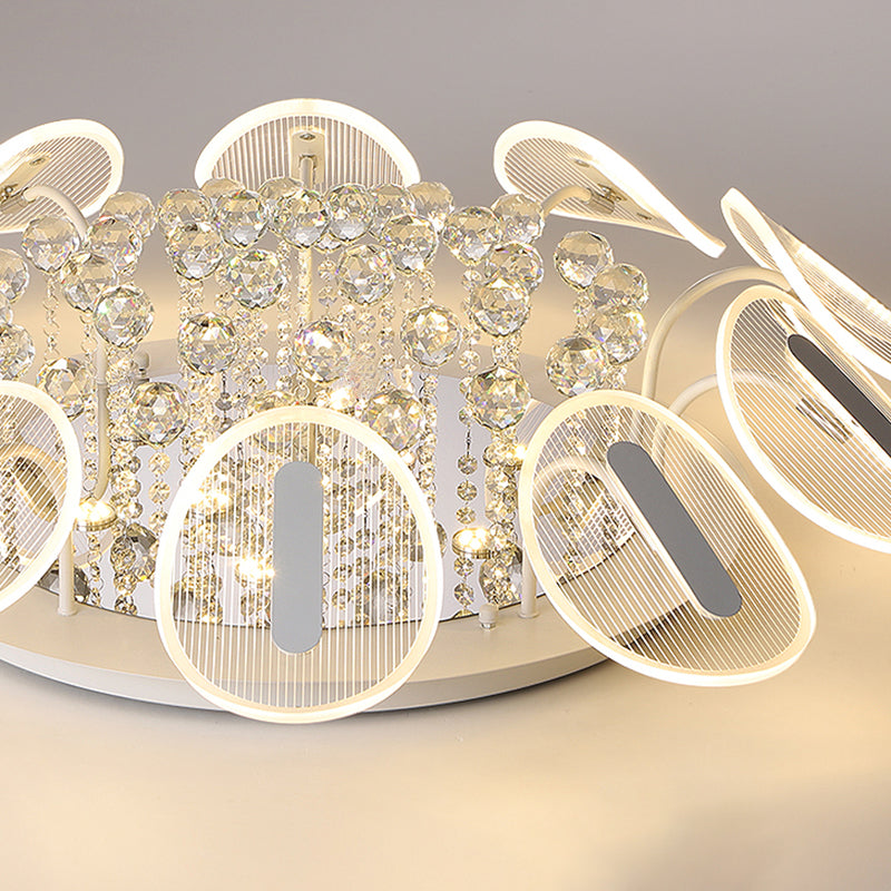 Radial Flush Mount Ceiling Light Contemporary Metal Ceiling Light Fixtures for Bedroom