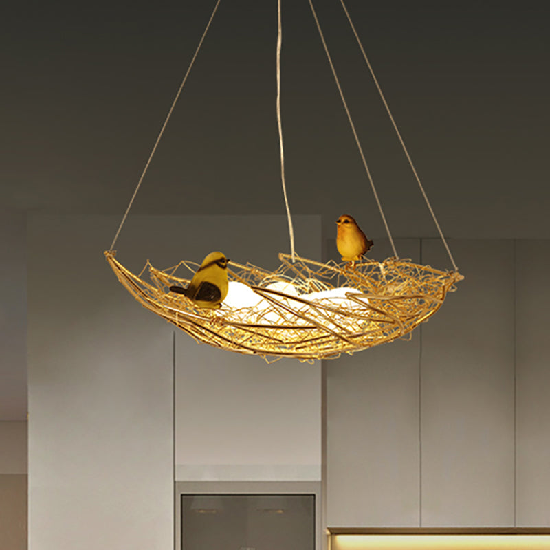 NEST Metal Art Deco Kronleuchterbeleuchtung 19,5 "/21,5" breite 6/9 -Leuchten hängende Deckenlampe in Gold