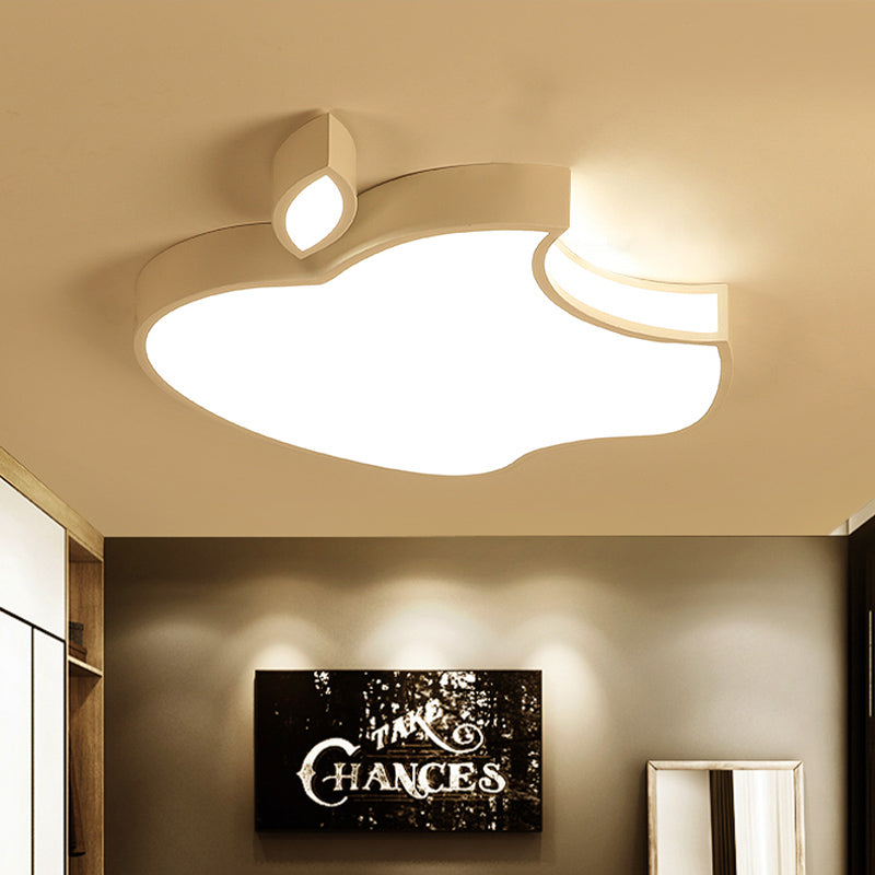 Zwart/Wit Apple Inbouwverlichting Minimalistische Stijl 21"/25,5" W LED Acryl Plafondarmatuur, Warm/Wit/3 Kleurenlicht