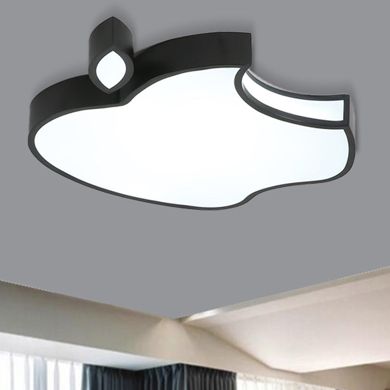 Éclairage encastré en forme de pomme noir/blanc, Style minimaliste, plafonnier LED en acrylique de 21 "/ 25.5", lumière chaude/blanche/3 couleurs