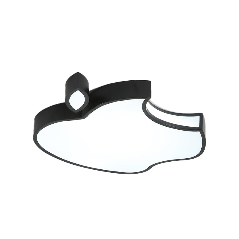 Zwart/Wit Apple Inbouwverlichting Minimalistische Stijl 21"/25,5" W LED Acryl Plafondarmatuur, Warm/Wit/3 Kleurenlicht