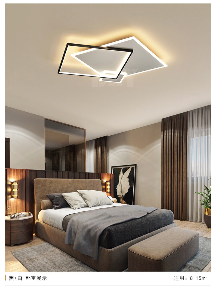 Concise Modern LED  Flush Mount Chandelier Metal Multi Quadrate Flush Light for Living Room