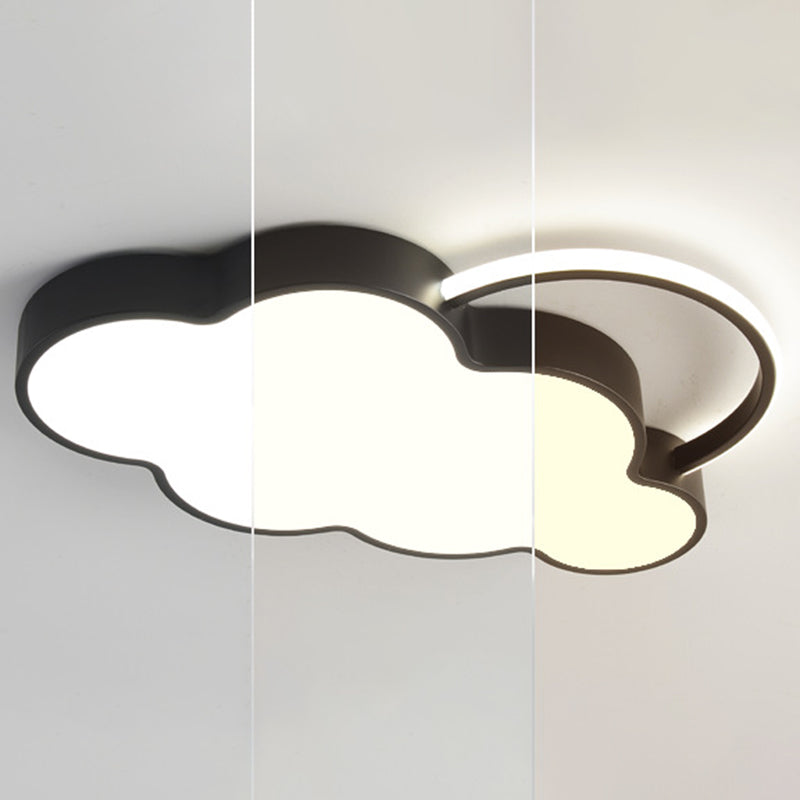 Nordic Style Metal Flushmount Ceiling Lamp Cloud Shape LED Flush Mount Lighting for Kids Bedroom
