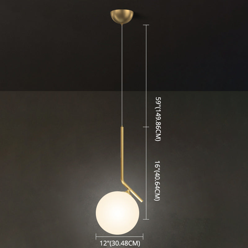 Lámpara colgante de globo de diseño de diseño de mediados de siglo