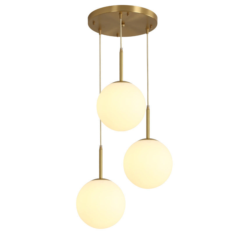 Modern Minimalist Design Lampada sospesa a sospensione Bianco Glass Glass Luce a sospensione per sala da pranzo Tavolo