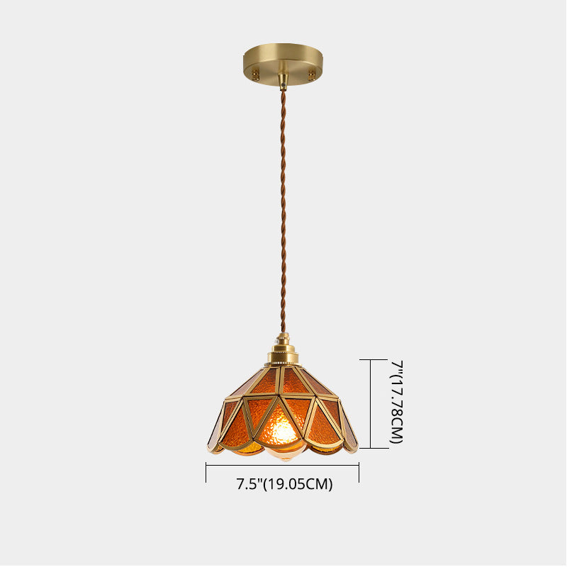 Icy heldere glazen schaduw hangende lamp 1 lichte tiffany-stijl hanglampje lichtbarmband voor slaapkamer