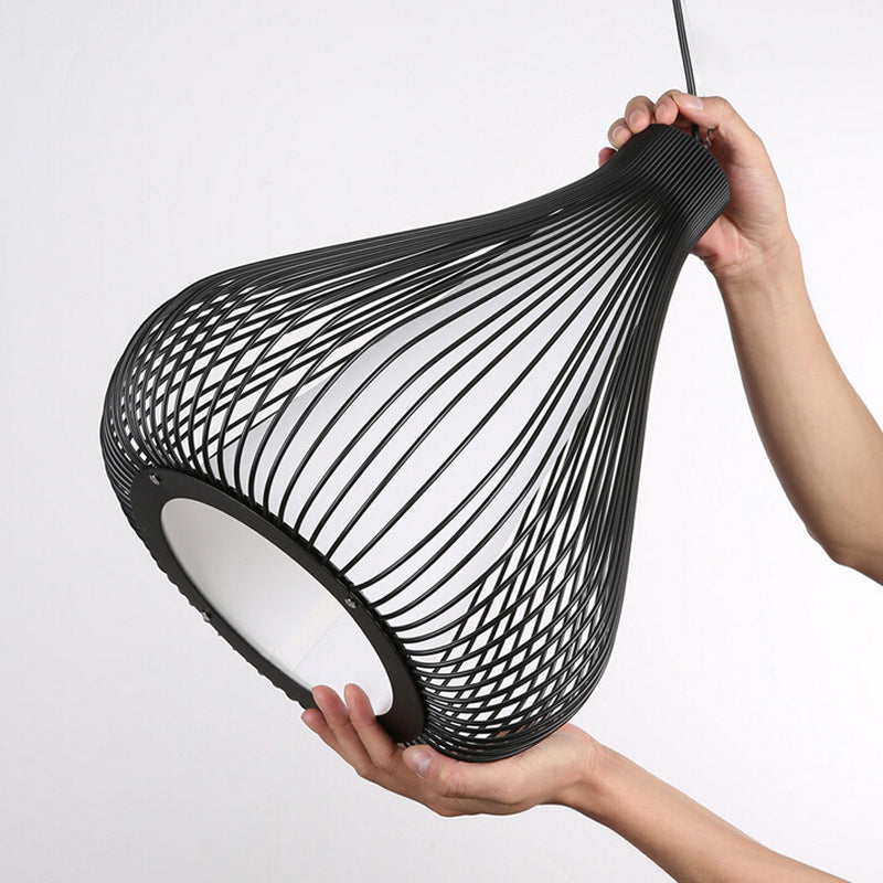 Metall 1 hellanhänger leichte nordische einfache Tränenkäfighängelampe für das Restaurant