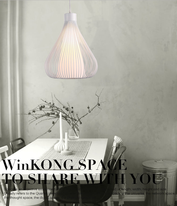 Metall 1 hellanhänger leichte nordische einfache Tränenkäfighängelampe für das Restaurant