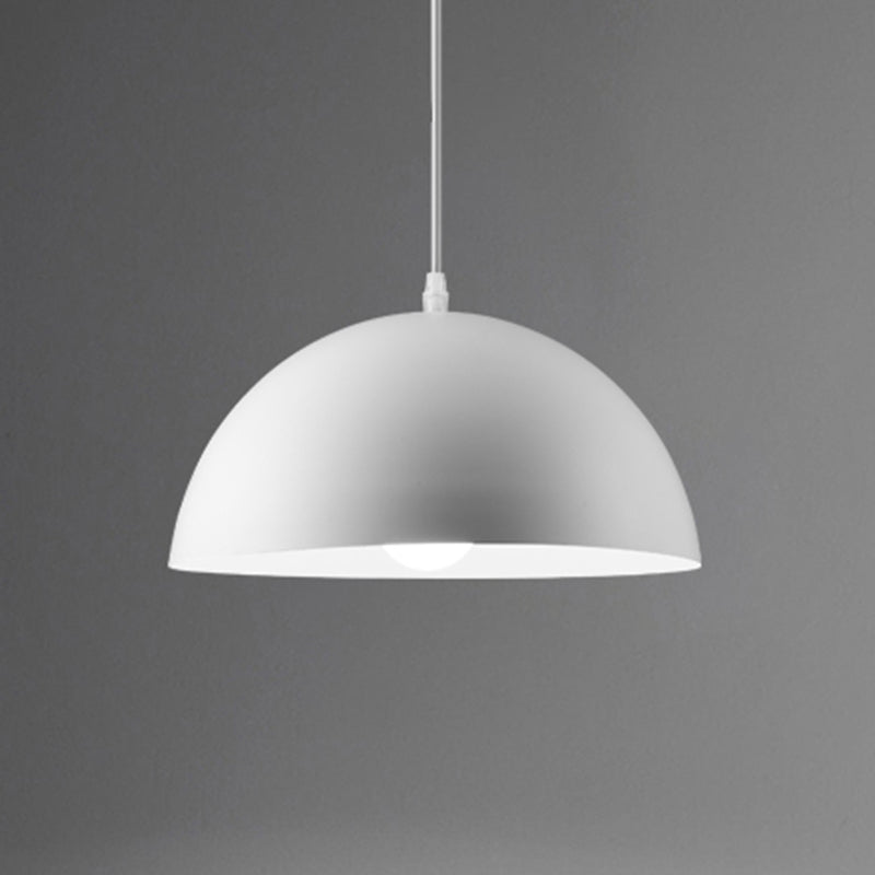 8 Color Optional Half Globe Pendant Lamp Macaron Simple Colorful Metal Hanging Light for Kitchen Dining Room