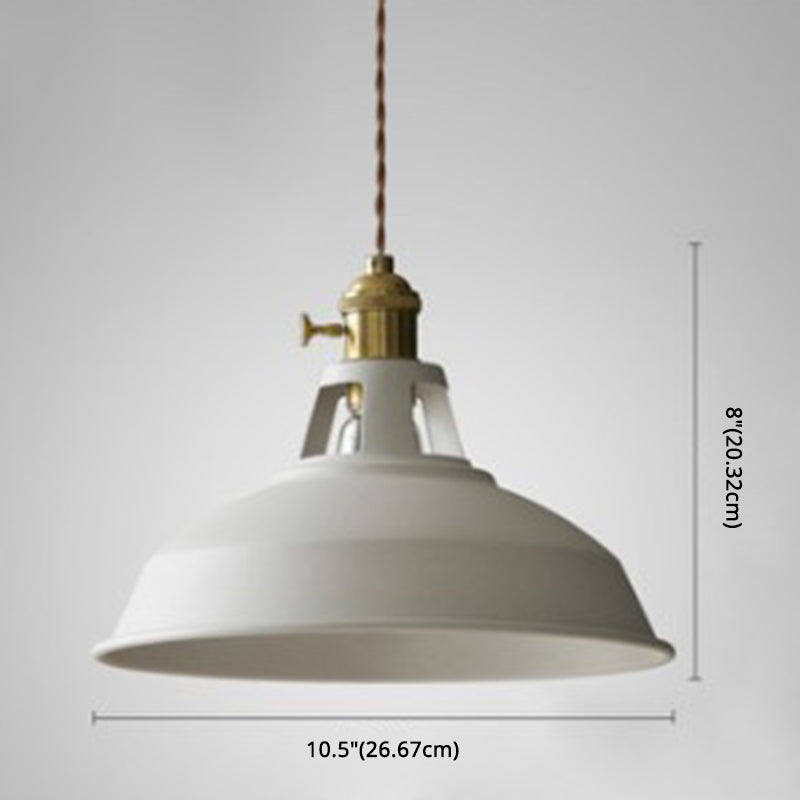Kitchen Barn Metal Shade Pendant Lamp 1 Light Nordic Style Macaron Colored Hanging Lamp