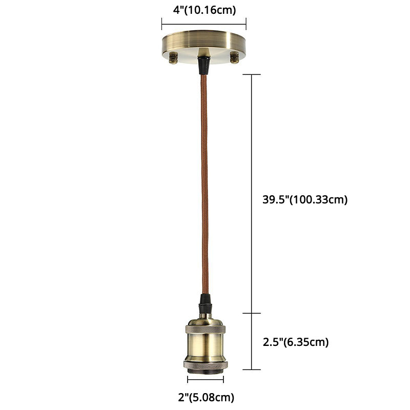 Lampada industriale Mini a sospensione di rame con lampada a sospensione con 39 "con 39" filo sospeso