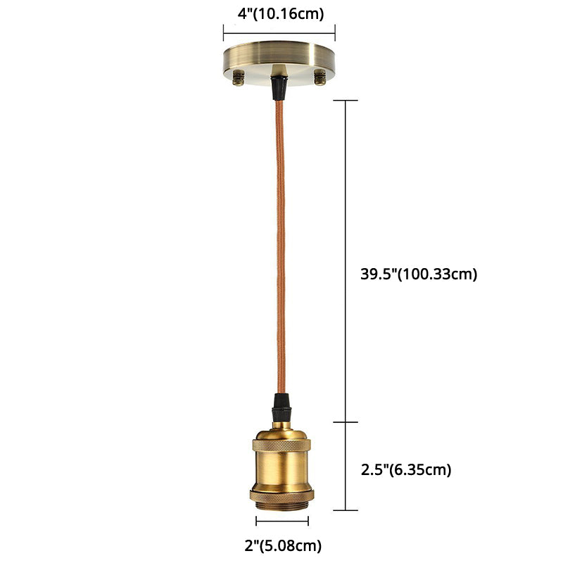 Lampada industriale Mini a sospensione di rame con lampada a sospensione con 39 "con 39" filo sospeso