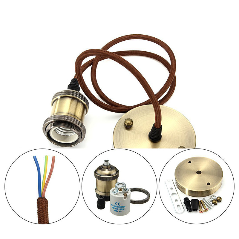 Lampada industriale Mini a sospensione di rame con lampada a sospensione con 39 "con 39" filo sospeso
