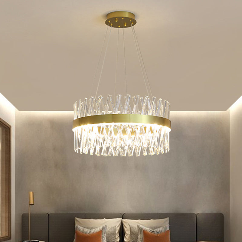 Postmodern Simple Geometric Geometric Light K9 Crystal Strip La luce dell'isola LED in oro