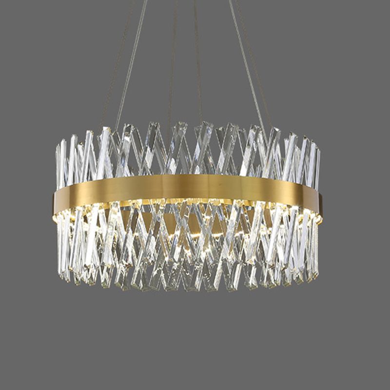 Postmodern Simple Geometric Geometric Light K9 Crystal Strip La luce dell'isola LED in oro