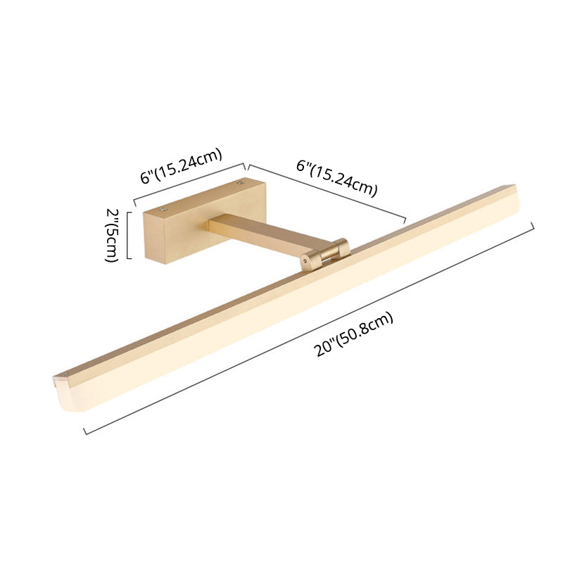 Modern Style Armed LED Wall Mounted Vanity Lights Metal Simple Bathroom Vanity Sconce