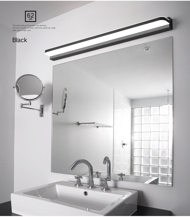 Lineare Waschtischbeleuchtung Ideen moderne Wandlampe in mehreren Sichtlosen für Badezimmer