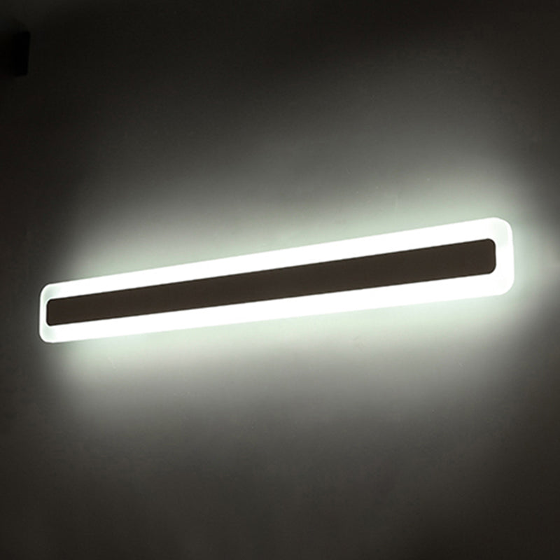 Rectangular Acrylic LED Wall Mount Light Fixture Nordic Waterproof Vanity Wall Sconce for Bathroom