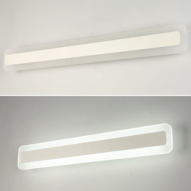 Rectangular Acrylic LED Wall Mount Light Fixture Nordic Waterproof Vanity Wall Sconce for Bathroom