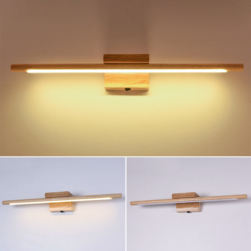 Wooden LED Wall Mounted Lighting Simplicity Vanity Wall Light Fixtures for Bathroom