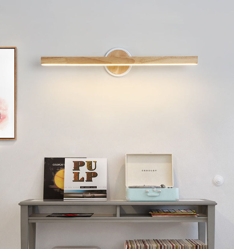 Luci da parete della vanità a led nordica semplicità moderna la luce sconde di vanità in legno per bagno
