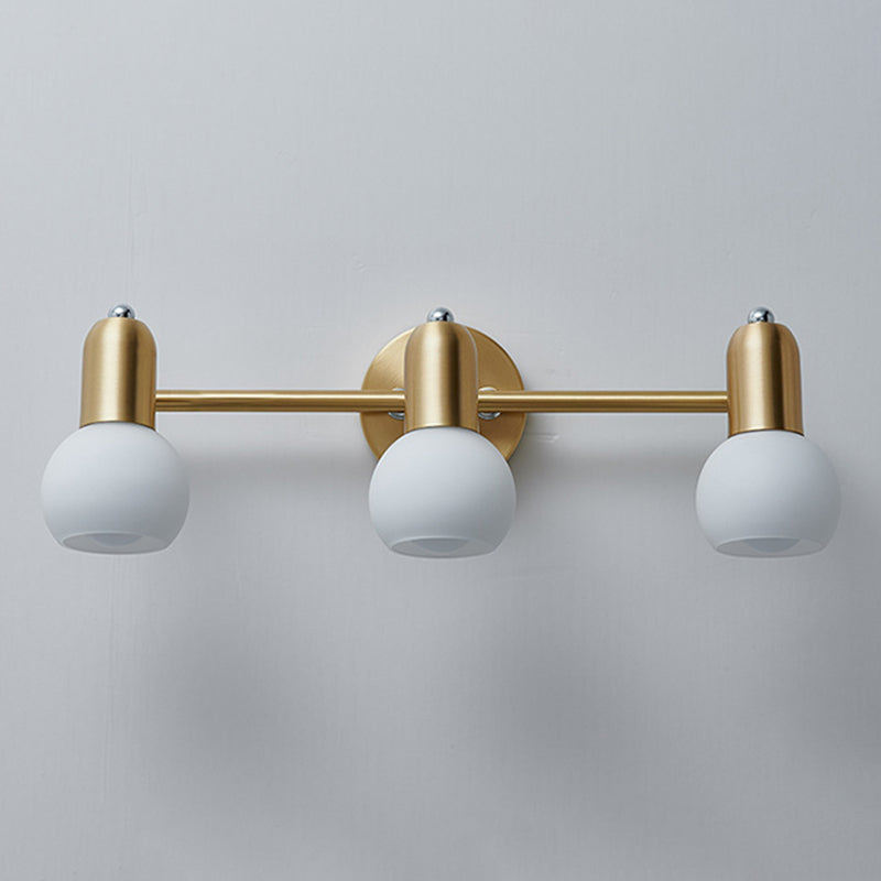 Luci da specchio vanità in metallo di lusso nordico luci in giù illuminazione vanità bagno in tonalità di vetro