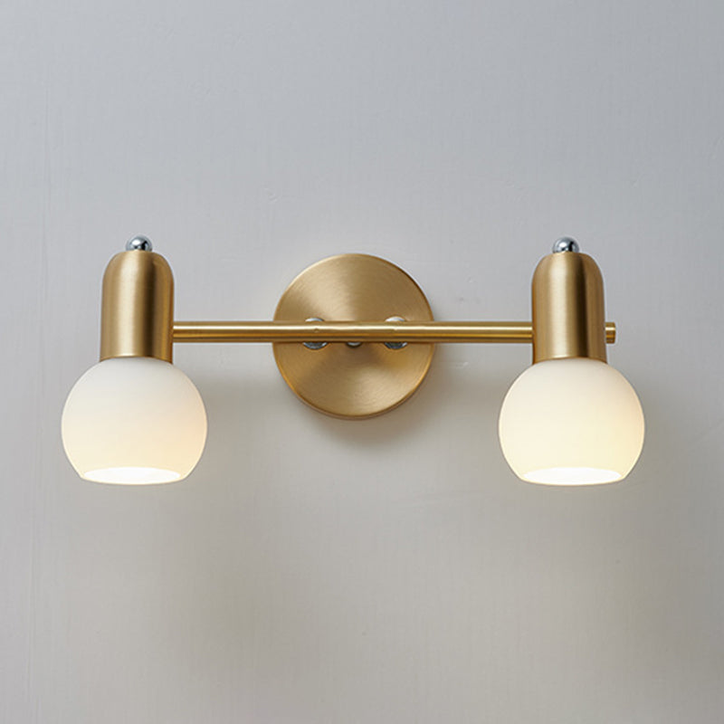 Luci da specchio vanità in metallo di lusso nordico luci in giù illuminazione vanità bagno in tonalità di vetro