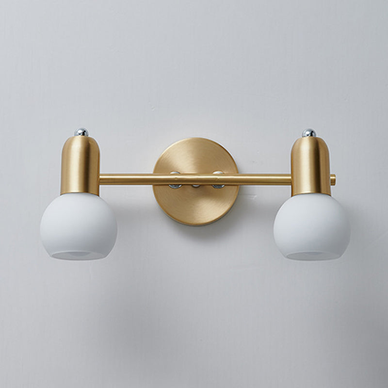 Luci da specchio vanità in metallo di lusso nordico luci in giù illuminazione vanità bagno in tonalità di vetro