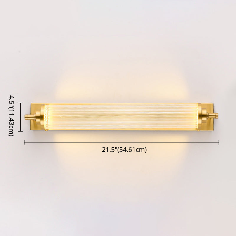 1 Light Crystal LED Vanity Sconce Modern Metal Gold Wall Mounted Mirror Front for Bath