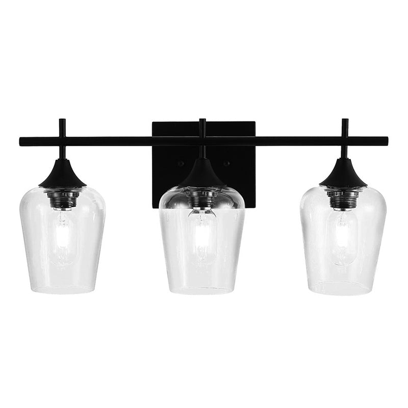 Transparente Glasbecherform Eitelkeitsspiegel Lichter Industriestil Eitelkeitsvorrichtungen für Badezimmer