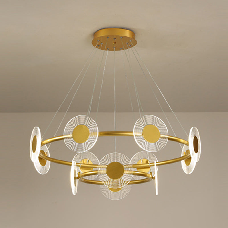 LED Circles Suspension Lamp Minimalistic Acrylic Living Room Chandelier Pendant Light