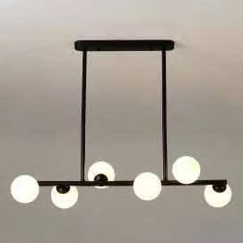 Contemporary Modo Chandelier Lighting Opal Frosted Glass Sitting Room Ceiling Hang Light