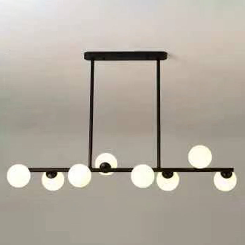 Contemporary Modo Chandelier Lighting Opal Frosted Glass Sitting Room Ceiling Hang Light