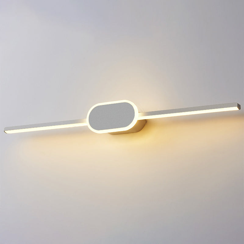 Luci da parete di vanità lineari Light Modern Minimalist Minimalist Metal Single Vanity Light